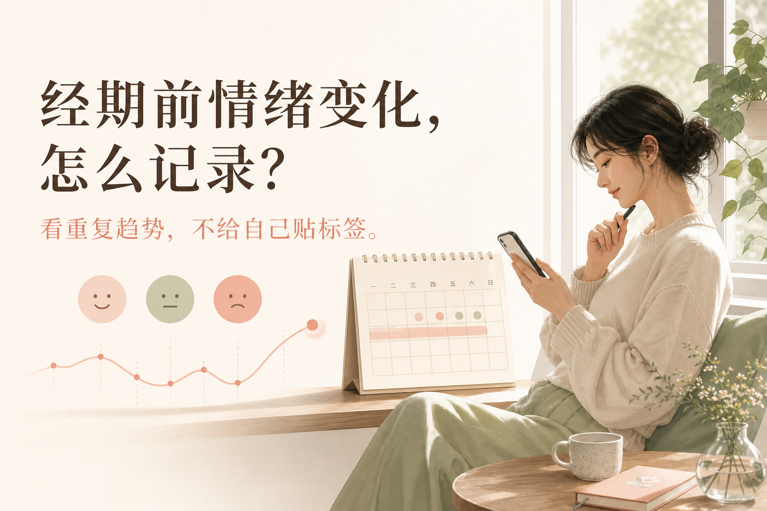 经期前情绪变化怎么记录：看重复趋势，不给自己贴标签