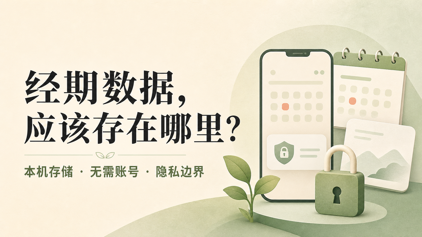经期数据应该存在哪里：本机存储、无需账号与隐私边界