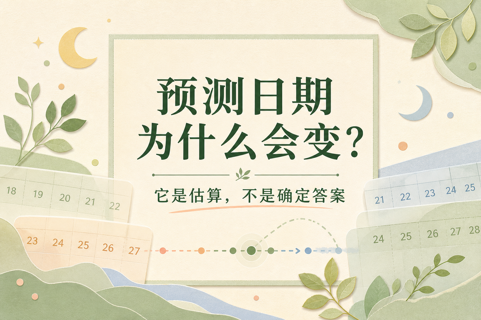 预测日期为什么会变：它是估算，不是确定答案